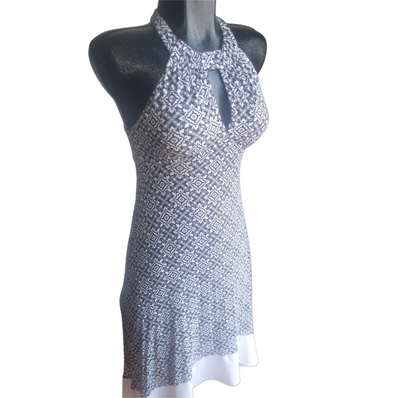 Laundry By Shelli Segal Black and White Halter Dress - Picture 3 of 6